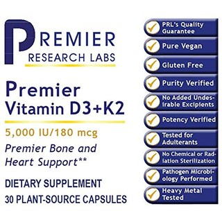 Foto 2 | Foto 2 | Suplemento Premier Research Premier Vitamina D3+k2 30 Cápsulas - Venta Internacional.