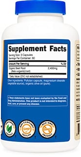 Foto 4 | Foto 4 | Suplemento Nutricost De Raíz De Remolacha 2400 Mg 180 Cápsulas - Venta Internacional.