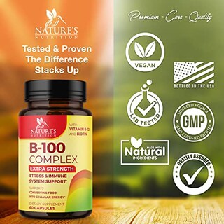 Foto 3 | Foto 3 | Suplemento B Complex Nature's Nutrition B-100 60 Cápsulas - Venta Internacional.