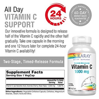 Foto 3 | Foto 3 | Suplemento Solaray De Vitamina C Con Escaramujo Y Acerola 1000 Mg - Venta Internacional.