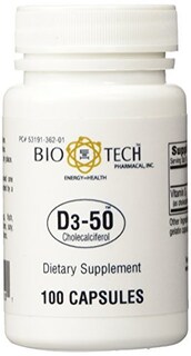 Foto 1 | Foto 1 | Suplemento Biotech Pharmacal D3-50 50 50 000 Ui 100 Cápsulas - Venta Internacional.