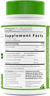 Foto 3 | Foto 3 | Probióticos Hiperbióticos Para El Equilibrio Intestinal Y Cerebral, 6 B Cfu, 60 Comprimidos - Venta Internacional.