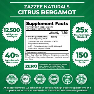 Foto 3 | Foto 3 | Suplemento Zazzee Extra Strength, Extracto De Bergamota Cítrica 25:1 - Venta Internacional.