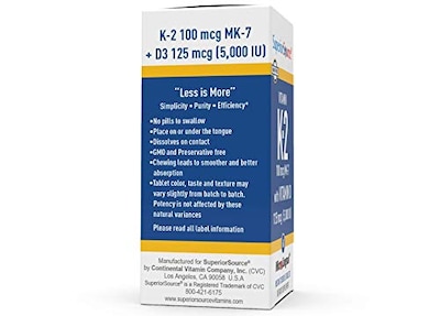 Foto 3 | Foto 3 | Suplemento Superior Source K2 (mk-7) De 100 Mcg Con D3 5000 Ui 60  - Venta Internacional.