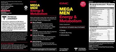 Foto 4 | Foto 4 | Suplemento Gnc Mega Men Energy Metabolism 90 Comprimidos - Venta Internacional.