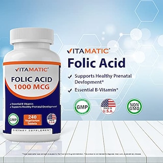 Foto 3 | Foto 3 | Suplemento De Ácido Fólico Vitamático 1000 Mcg (1 Mg) 240 Tabletas - Venta Internacional.
