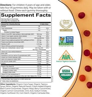 Foto 3 | Foto 3 | Suplemento Multivitamínico Diario Orgánico Gummy Kids Smartypants 120 Gomitas Vegetarianas - Venta Internacional