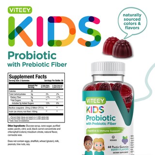 Foto 4 | Foto 4 | Gomitas Vitey Probiotics Plus Con Fibra Prebiótica Extra Fuerte - Venta Internacional.