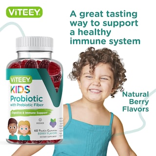 Foto 6 | Foto 6 | Gomitas Vitey Probiotics Plus Con Fibra Prebiótica Extra Fuerte - Venta Internacional.