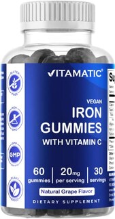 Foto 1 | Foto 1 | Suplemento De Gomitas De Hierro Vitamatic, 20 Mg Con Vitamina C, 60 Unidades - Venta Internacional.