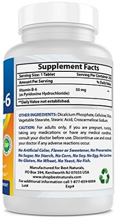 Foto 6 | Foto 6 | Suplemento Best Naturals De Vitamina B6, 50 Mg, 250 Comprimidos - Venta Internacional.