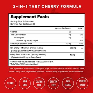 Foto 2 | Foto 2 | 120 Gomitas De Cereza Ácida De 3000 Mg Con Semillas De Apio Extra (paquete De 2) - Venta Internacional.