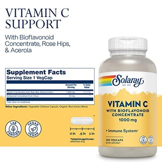 Foto 2 | Foto 2 | Suplemento Solaray De Vitamina C De 1000 Mg Con Bioflavonoide 250 Vegc - Venta Internacional.