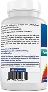 Foto 6 | Foto 6 | Suplemento Best Naturals De Folato De Metilo, 15 Mg, 60 Comprimidos - Venta Internacional.