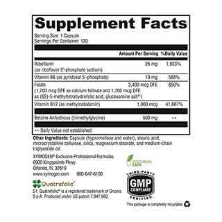 Foto 4 | Foto 4 | Los Suplementos Xymogen Methyl Protegen Una Metilación Óptima 120 C - Venta Internacional.