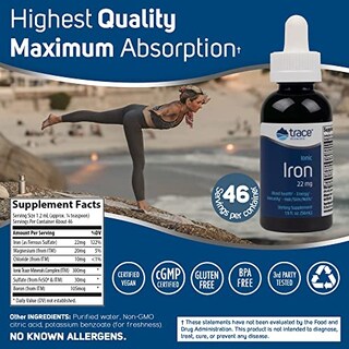 Foto 3 | Foto 3 | Suplemento De Oligoelementos De Hierro Iónico Líquido, 22 Mg, 56 Ml, 46 Unidades - Venta Internacional.