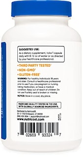 Foto 3 | Foto 3 | Suplemento del Complejo de Vitamina B Nutricost 460 mg con Vitamina C 120 Cápsulas - Venta Internacional