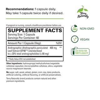 Foto 2 | Foto 2 | Suplemento Terry Naturally Andrographis Ep80 Extra Strength - Venta Internacional.