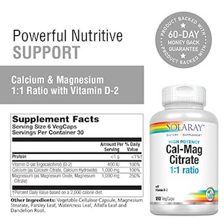 Foto 3 | Foto 3 | Suplemento Solaray De Citrato De Calcio Y Magnesio Con Vitamina D- - Venta Internacional.