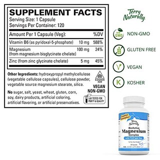 Foto 4 | Foto 4 | Suplemento Terry Naturally Bioactive Magnesio 120 Cápsulas - Venta Internacional.