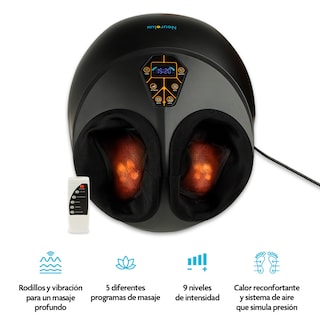 Foto 2 | Foto 2 | Masajeador De Pies Eléctrico Con Calor Vibración Compresión De Aire, Neurolux, Color Negro