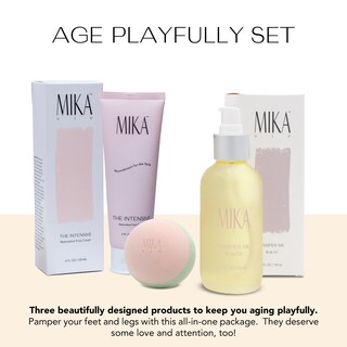 Foto 2 | Foto 2 | Paquete De Regalo Mika Vie Age Playfully Body Oil + Loción Para Pies - Venta Internacional.