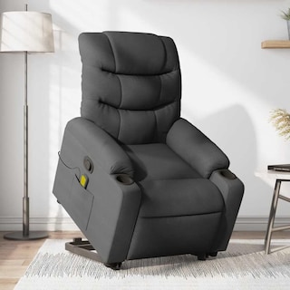 Foto 2 | Foto 2 | Sillón Reclinable Power Lift Vidaxl Para Personas Mayores Color Gris Oscuro - Venta Internacional.