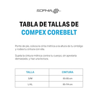Foto 7 | Foto 7 | Cinturón Gym Electroestimulador Compex Corebelt 3.0 Abdominal Lumbar Para Tonificación Muscular Talla S/m