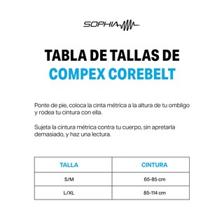 Foto 8 | Foto 8 | Cinturón Faja Electroestimulador Compex Corebelt 5.0 Abdominal Lumbar  Tonificación Muscular Masaje Talla L/xl