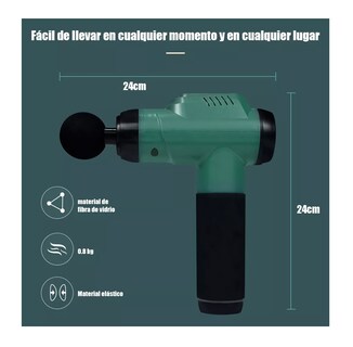 Foto 3 | Foto 3 | Pistola Masajeadora BELUG 99 Velocidades Pantalla Lcd+8 Accesorios color Verde