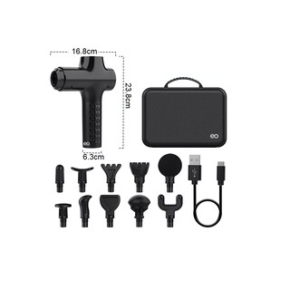 Foto 2 | Foto 2 | Pistola De Masaje 6 Velocidades 5000mah Pantalla Lcd Eo Safe Imports Esi-15019-1 Negro