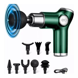 Foto 1 | Foto 1 | Pistola de Masaje Muscular 32 Niveles Ajustable Eo Safe Imports ESI-7527-1 Verde 10 Piezas