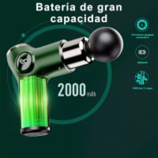Foto 3 | Foto 3 | Pistola de Masaje Muscular 32 Niveles Ajustable Eo Safe Imports ESI-7527-1 Verde 10 Piezas