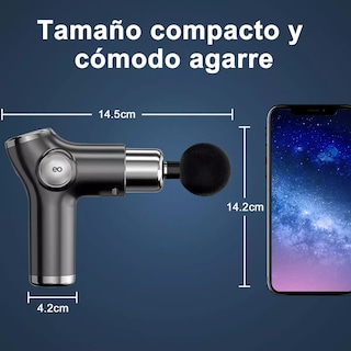 Foto 2 | Foto 2 | Pistola Masajeadora Muscular Pantalla Lcd De 32 Velocidades Eo Safe Imports Esi-16292-1 Gris