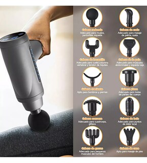 Foto 2 | Foto 2 | Xtellar Pistola De Masaje Muscular Premium: Más Flexibilidad Y Recuperación Con 10 Cabezales Y 30 Velocidades