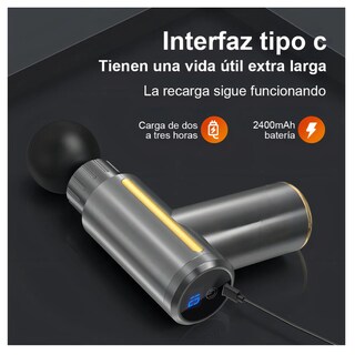 Foto 3 | Foto 3 | Pistola De Masaje Muscular Masajeador Portátil Belug, Gris