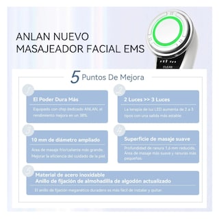 Foto 3 | Foto 3 | Electroestimulador Facial Multifuncional Ultrasónico Belug, Blanco