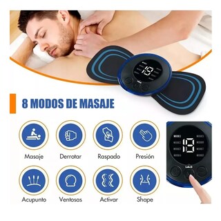 Foto 3 | Foto 3 | 3 Pz Masajeadores Eléctrico 6 Pz Parches Con Control Remoto Lab.g, Negro Líneas Azules