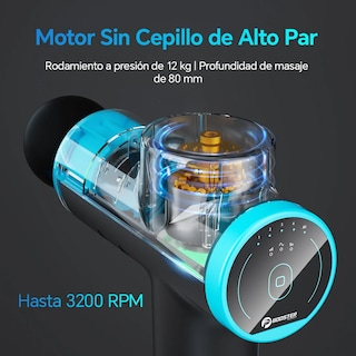 Foto 4 | Foto 4 | Pistola De Masaje De Refuerzo Tipo C Belug Negro Lineas Azules