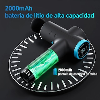 Foto 5 | Foto 5 | Pistola De Masaje De Refuerzo Tipo C Belug Negro Lineas Azules