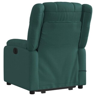Foto 6 | Foto 6 | Sillón De Masaje Vidaxl De Tela Verde Oscuro Con Elevador Eléctrico Y Reclinable - Venta Internacional.