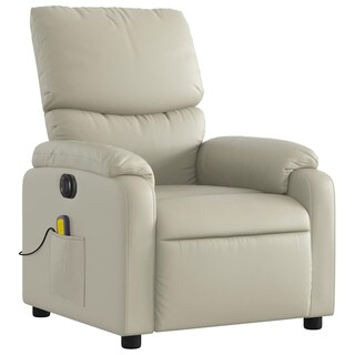 Foto 5 | Foto 5 | Sillón Reclinable Eléctrico Para Masajes Vidaxl Ajustable Color Crema - Venta Internacional.