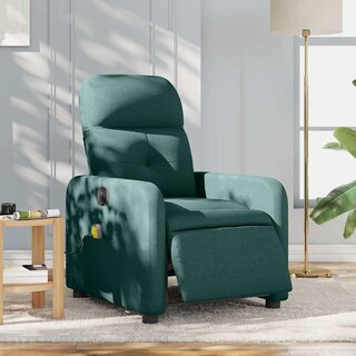 Foto 2 | Foto 2 | Sillón Reclinable Eléctrico Para Masajes Vidaxl Tela Verde Oscuro - Venta Internacional.