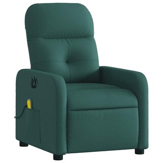 Foto 5 | Foto 5 | Sillón Reclinable Eléctrico Para Masajes Vidaxl Tela Verde Oscuro - Venta Internacional.