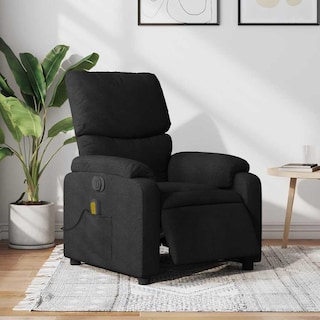 Foto 2 | Foto 2 | Sillón Reclinable Eléctrico De Masaje Vidaxl De Tela Negra - Venta Internacional.