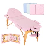 Cama De Masaje Ajustable Onof Mb-001 con Maletín Portátil color Rosa