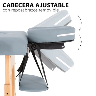 Foto 3 | Foto 3 | Cama de Masaje Plegable Onof Milan-04 Cuadrada con Accesorios color Gris