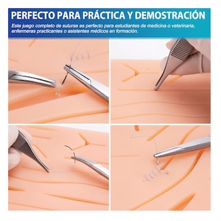 Foto 4 | Foto 4 | Kit De Práctica De Sutura Para Estudiantes 20 Piezas Rojo