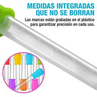Foto 5 | Foto 5 | Kit de 10 Pipetas Cuentagotas de Silicona para Niños