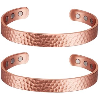 Foto 2 | Foto 2 | Pulsera con 3 Imanes Mxwob-002 15-17 cm 8 mm Cobre Texturizado 2 Piezas